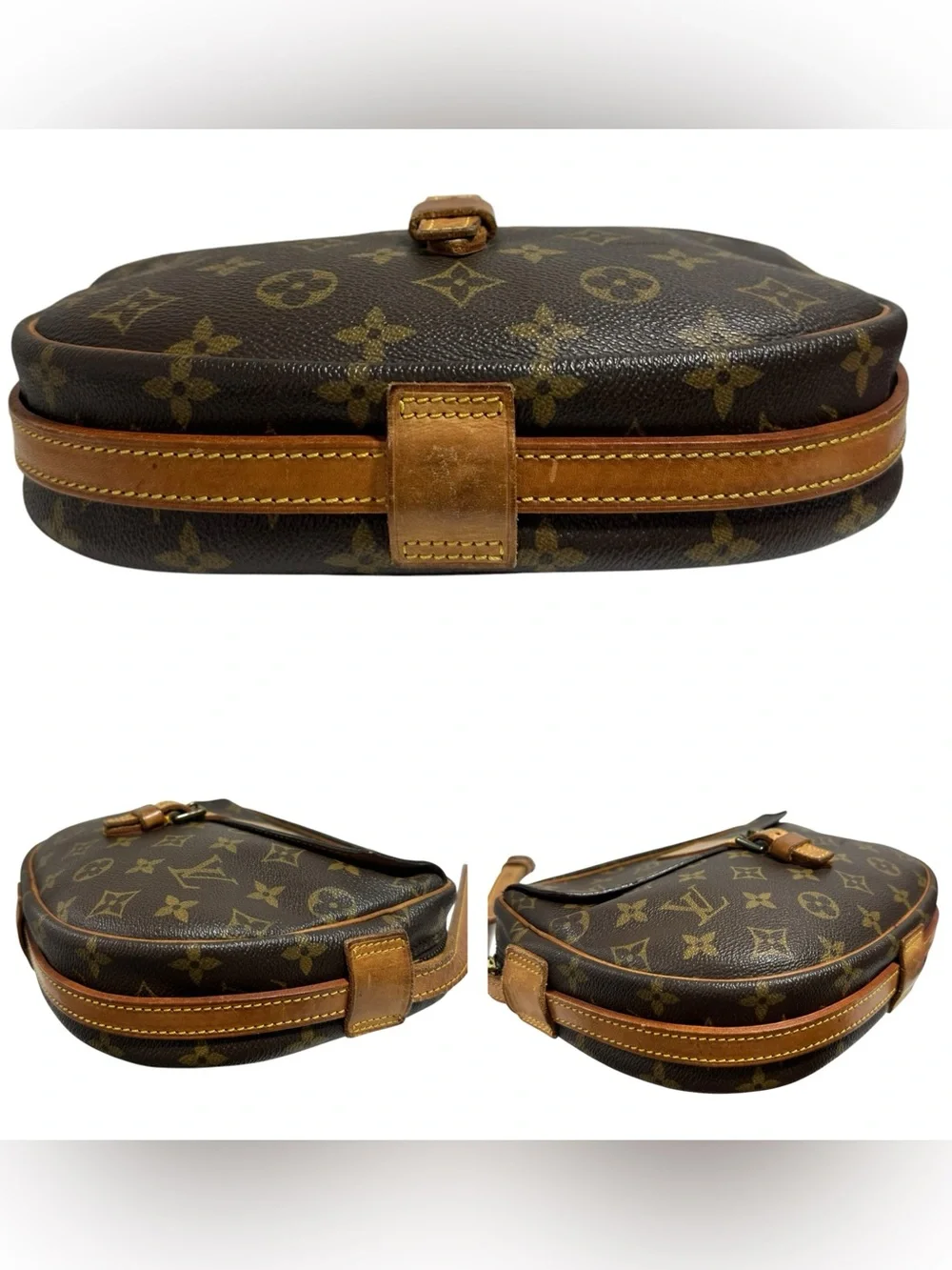 Louis Vuitton Monogram & Vachetta Leather Jeune Fille MM Crossbody Shoulder Bag